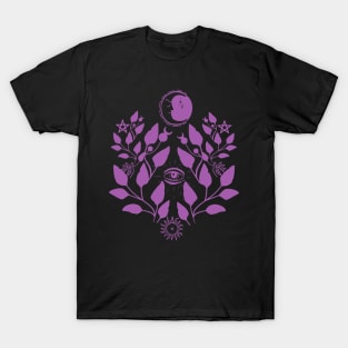 Whimsy Gothic - Wicca Pentagram - Purple T-Shirt